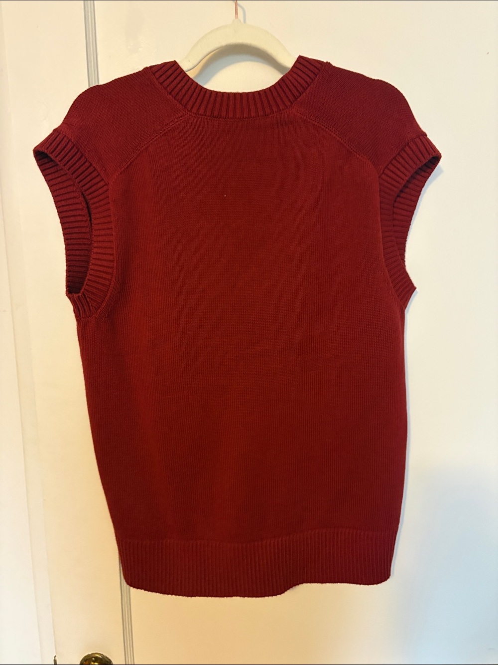 Everlane Burgundy V-Neck Sweater Vest - Picture 4 of 4